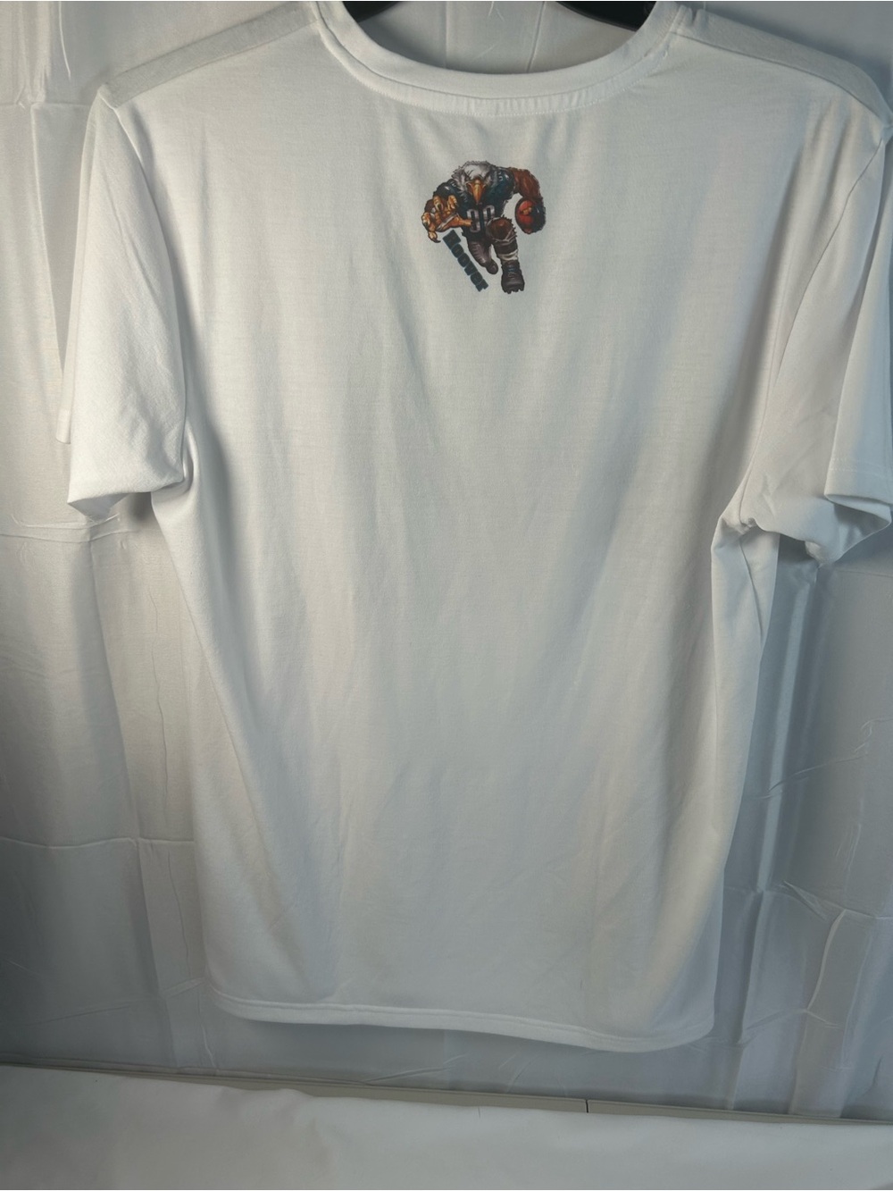 Cricut White Philadelphia Eagles Graphic Tee with Teal and Gray Logo - Picture 3 of 10
